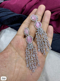 Silver Plated American Diamond Earring