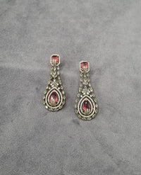 Royal Emerald & Gold Lace Drop Earrings