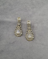 Royal Emerald & Gold Lace Drop Earrings
