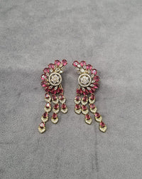 Dazzling White Zircon Winged Chandelier Earrings