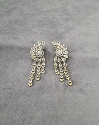 Dazzling White Zircon Winged Chandelier Earrings