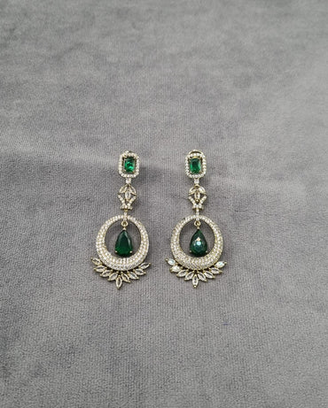 Royal Open-Circle Statement Earrings