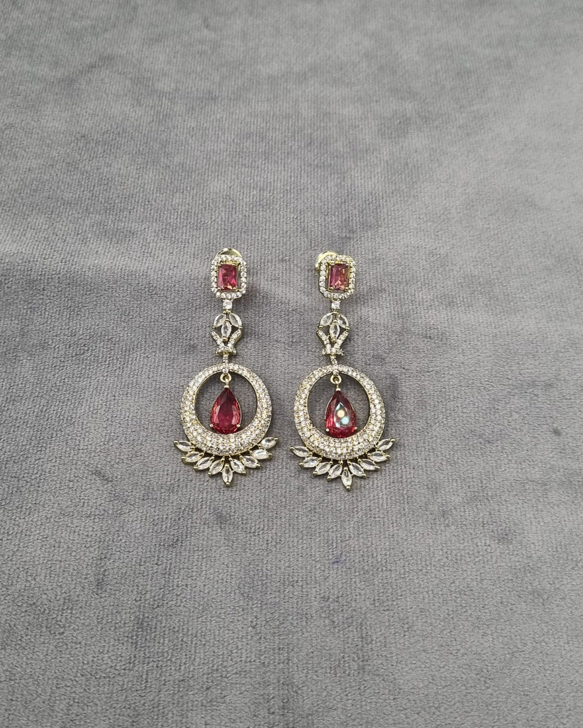 Royal Open-Circle Statement Earrings