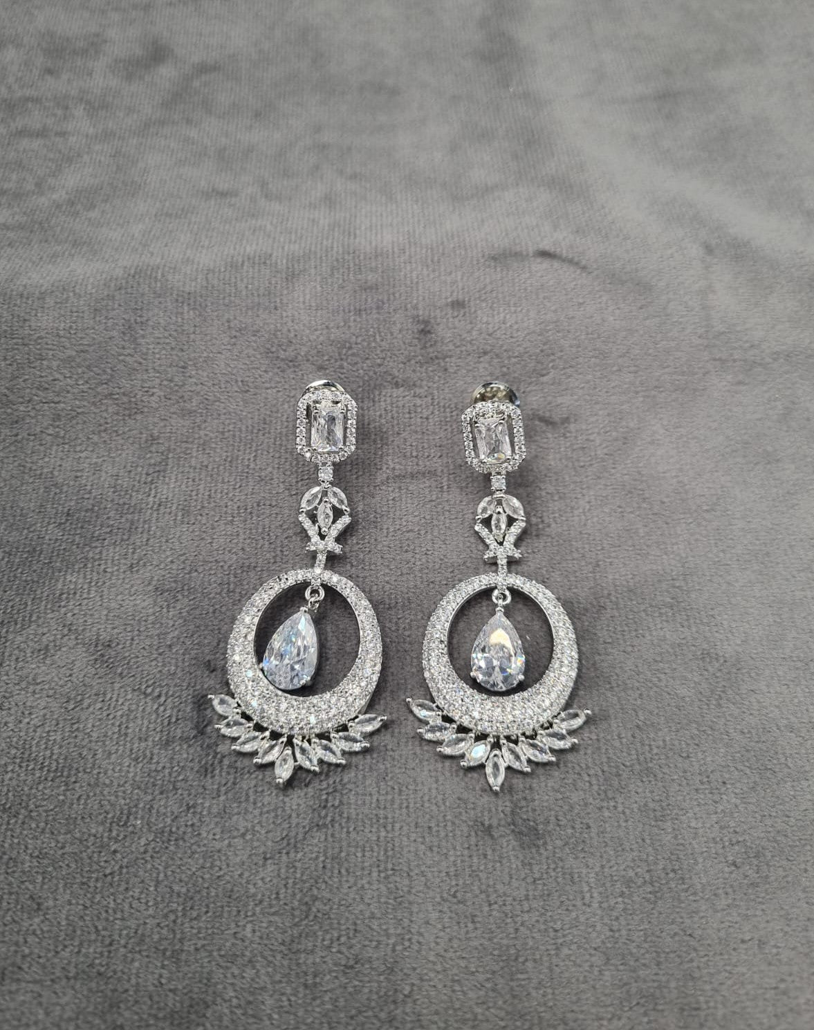 Royal Open-Circle Statement Earrings
