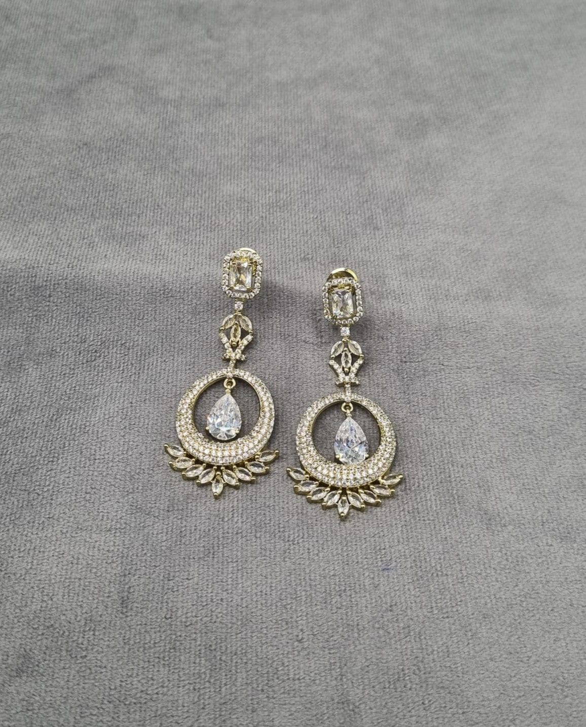 Royal Open-Circle Statement Earrings