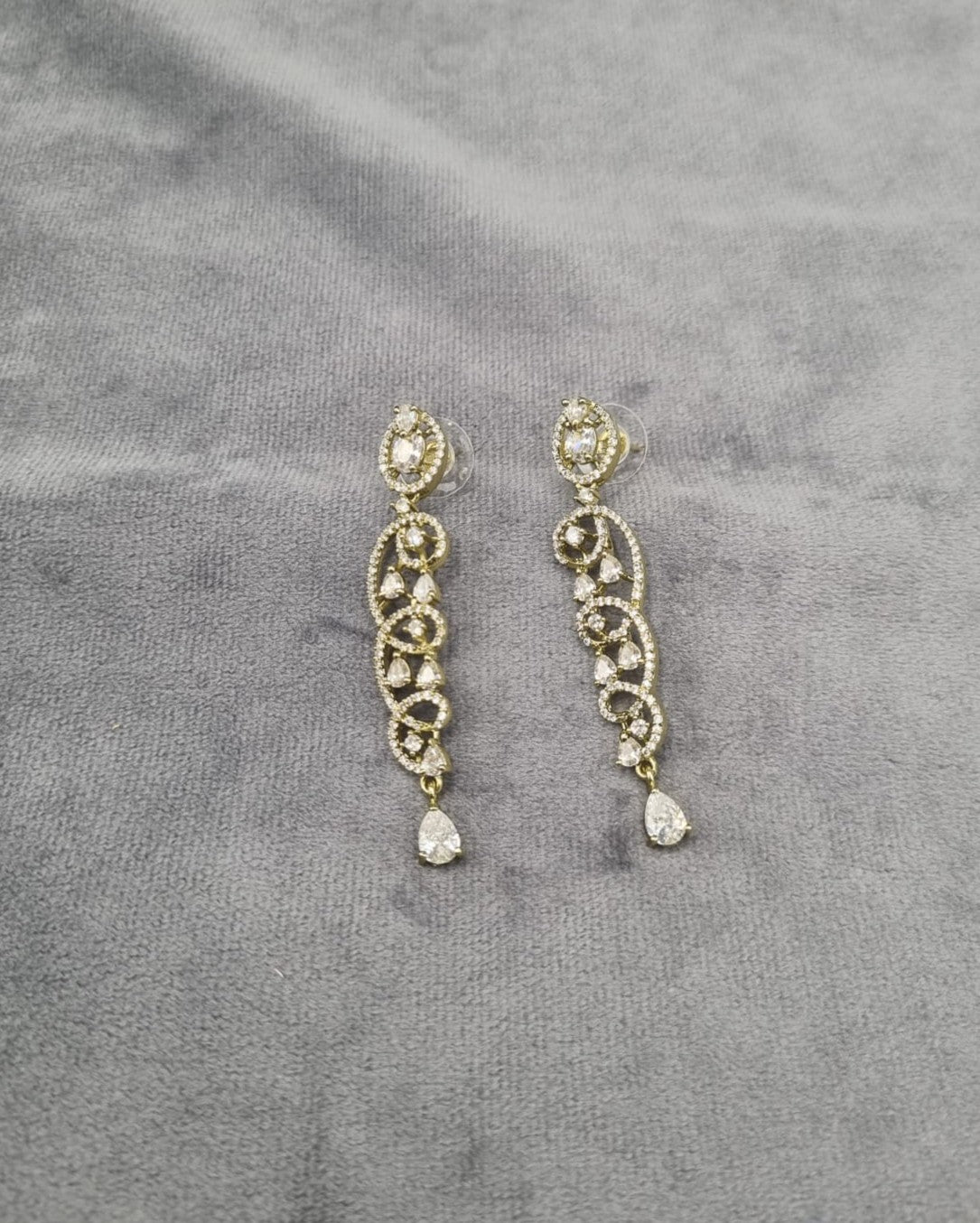 Royal Look Waterfall Statement Earrings