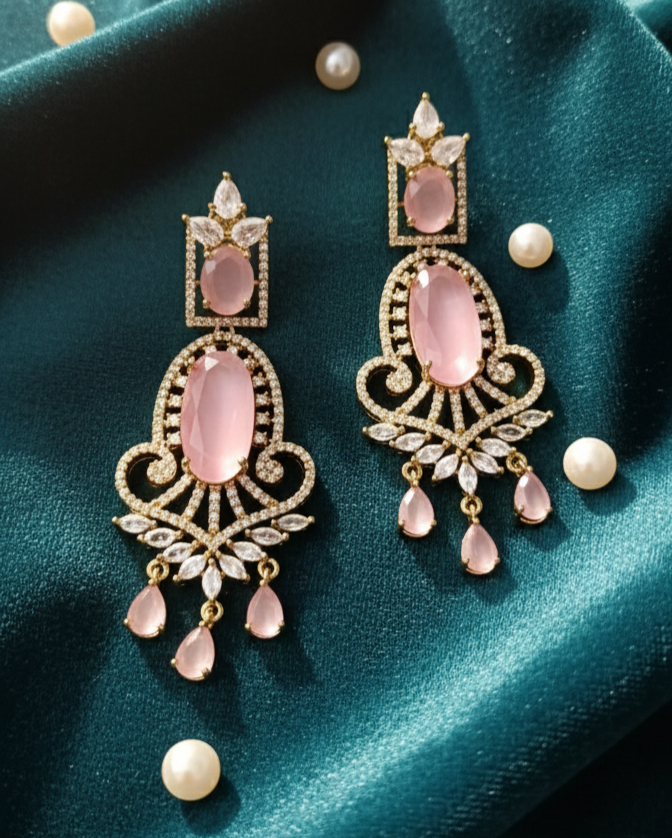 American Diamond Drop Dangler Earrings For Women & Girls