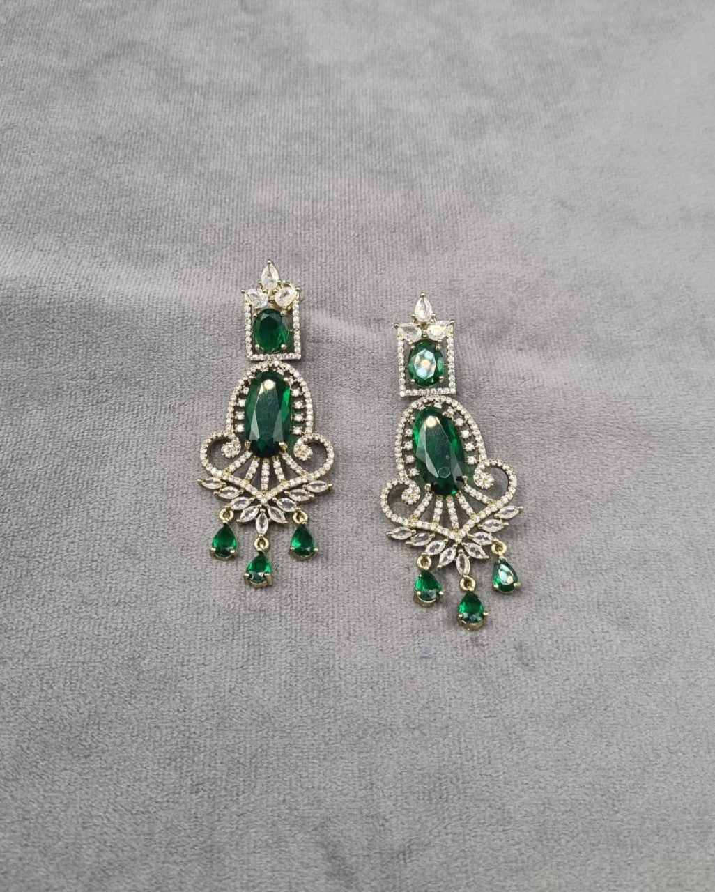 American Diamond Drop Dangler Earrings For Women & Girls