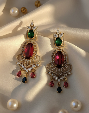 American Diamond Drop Dangler Earrings For Women & Girls