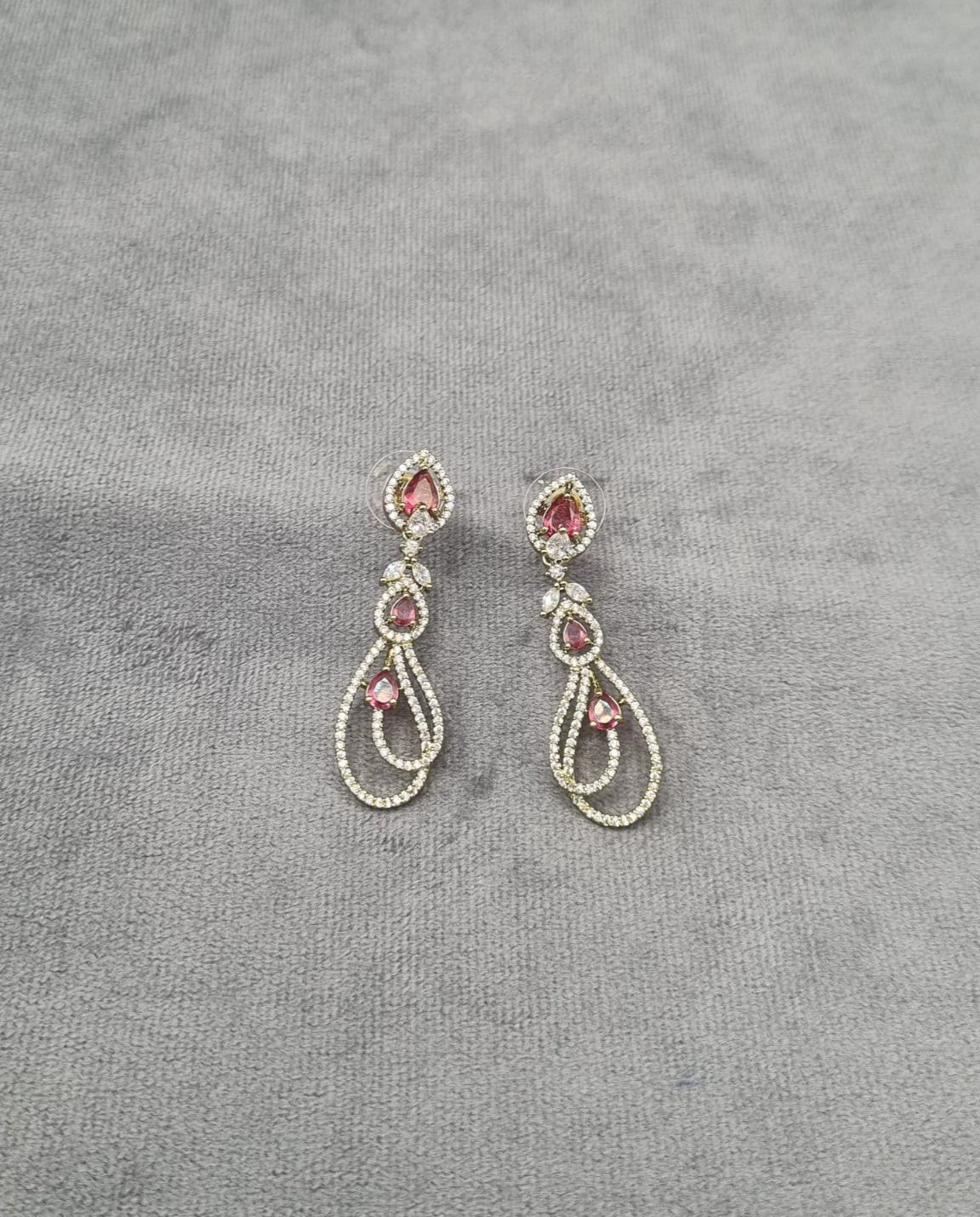 "Pink Petal" Double Teardrop Dangles