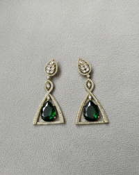 American Diamond Chandelier Drop Earrings For Woman