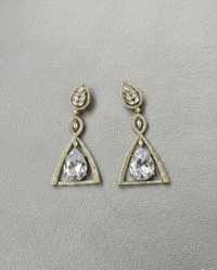 American Diamond Chandelier Drop Earrings For Woman