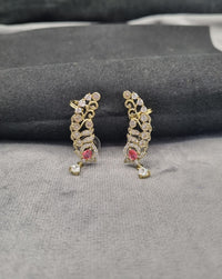 Swirl Ear Climber Earrings – Gold Tone