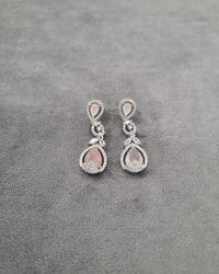 Blush Pink Teardrop Dangle Earrings