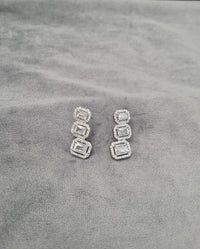 Sapphire Triple Cut Dangle Earrings