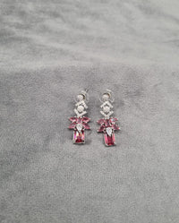 Deep Purple Geometric Drop Earrings