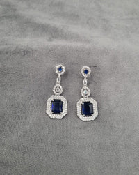 Silver Tone Tiered Halo Drops