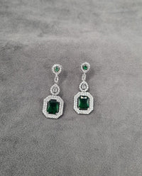 Silver Tone Tiered Halo Drops