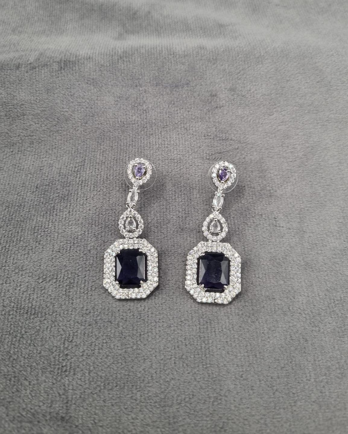 Silver Tone Tiered Halo Drops
