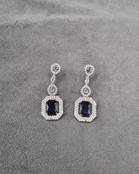 Silver Tone Tiered Halo Drops