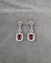 Silver Tone Tiered Halo Drops
