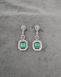 Silver Tone Tiered Halo Drops