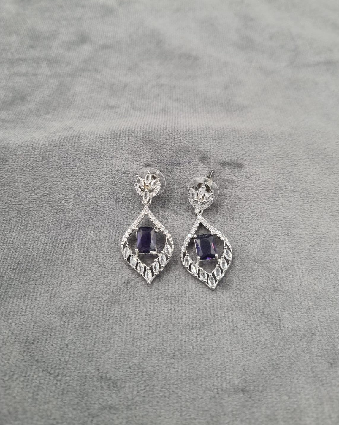 "Midnight Rhombus" Statement Earrings