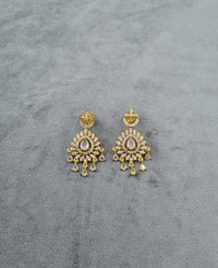 Blush Pink Teardrop Chandelier Drops Earrings