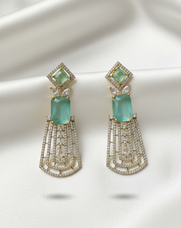 Ad Art Deco Chandelier Drop Earrings For Woman