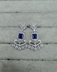 Blossom Ornate Floral AD Chandelier Earrings