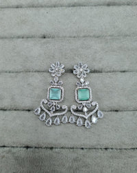 Blossom Ornate Floral AD Chandelier Earrings