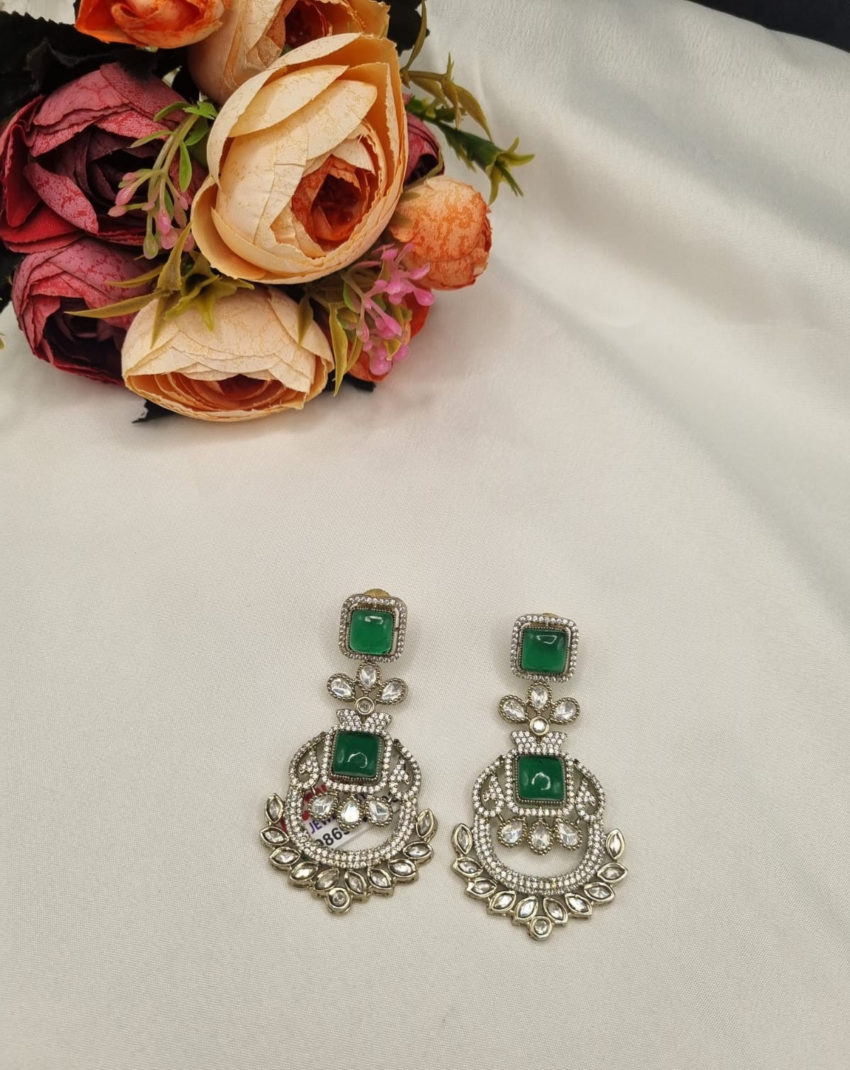 Luxurious Square Stone AD Earrings