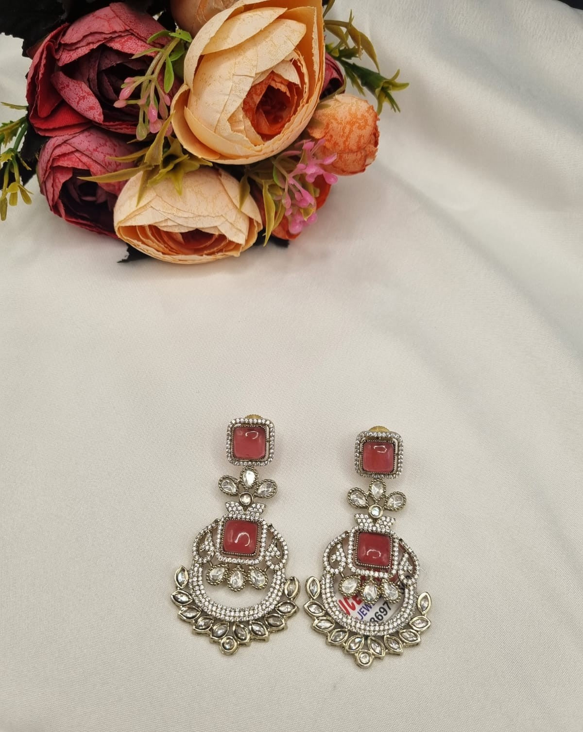 Luxurious Square Stone AD Earrings