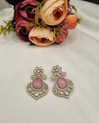 Midnight Bloom Gold Plated AD Earrings