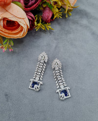 Traditional Sea Green American Diamond Earrings