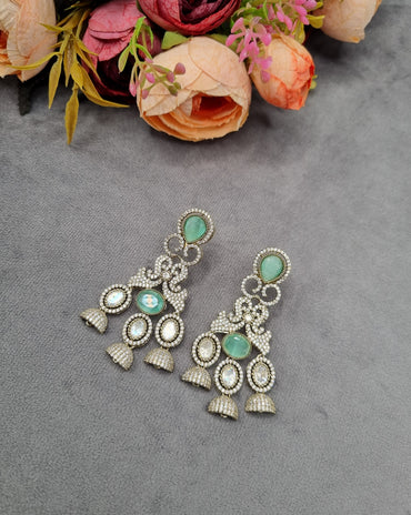 Imperial Blue American Diamond Earrings