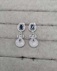 Pavé Teardrop American Diamond Drop Earrings
