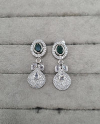 Pavé Teardrop American Diamond Drop Earrings