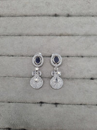 Pavé Teardrop American Diamond Drop Earrings