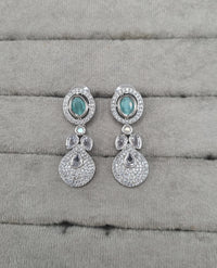 Pavé Teardrop American Diamond Drop Earrings