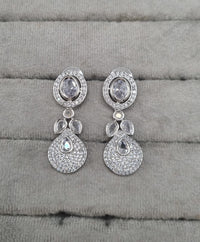 Pavé Teardrop American Diamond Drop Earrings