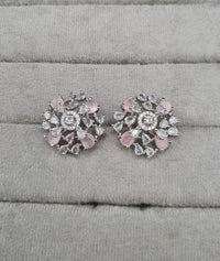 Round Bloom American Diamond Studs