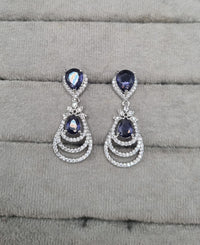 AD Cubic Zirconia Tiered Drop Earrings