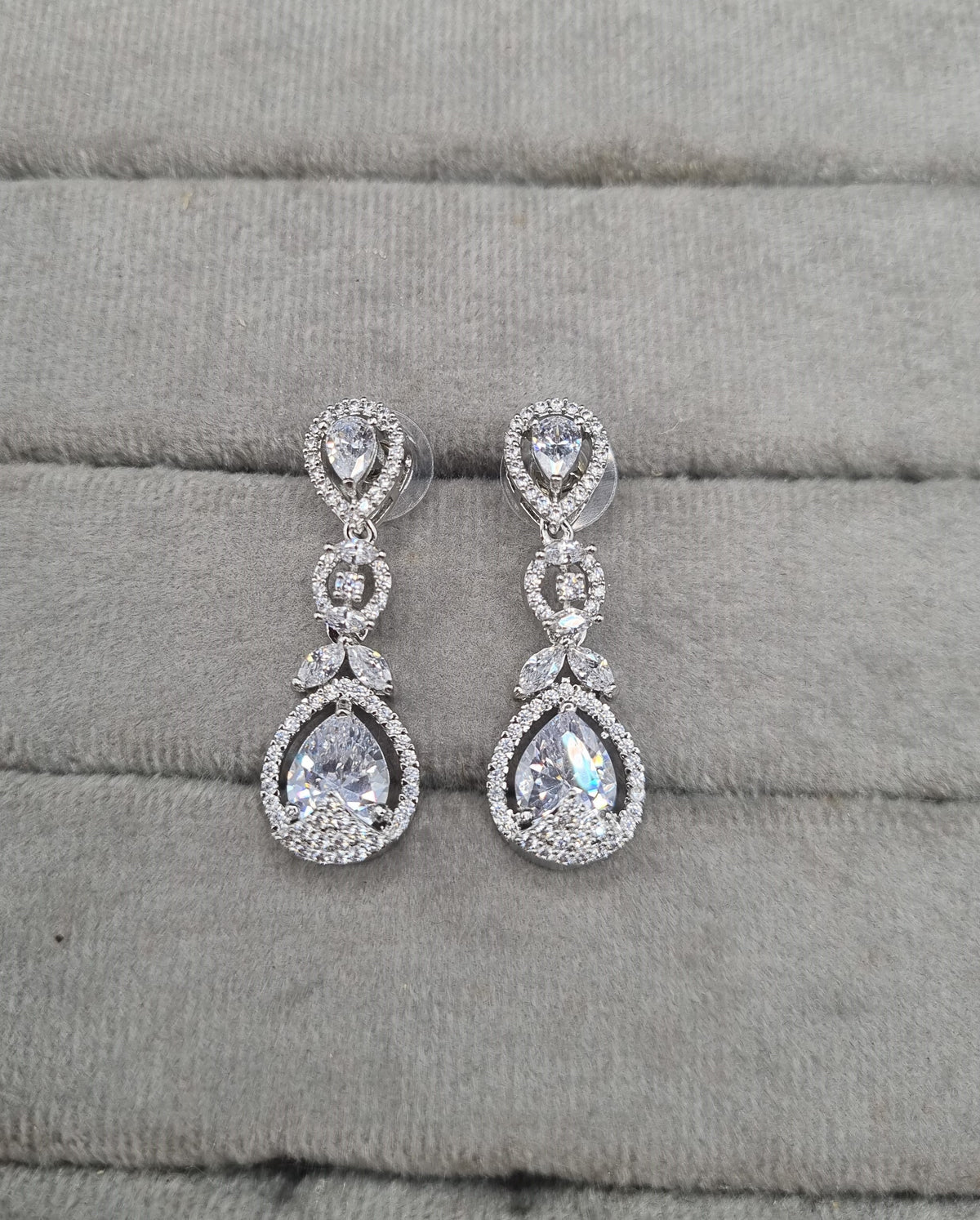 Elegant Tiered Teardrop Dangle Earrings | Formal Occasion Jewelry
