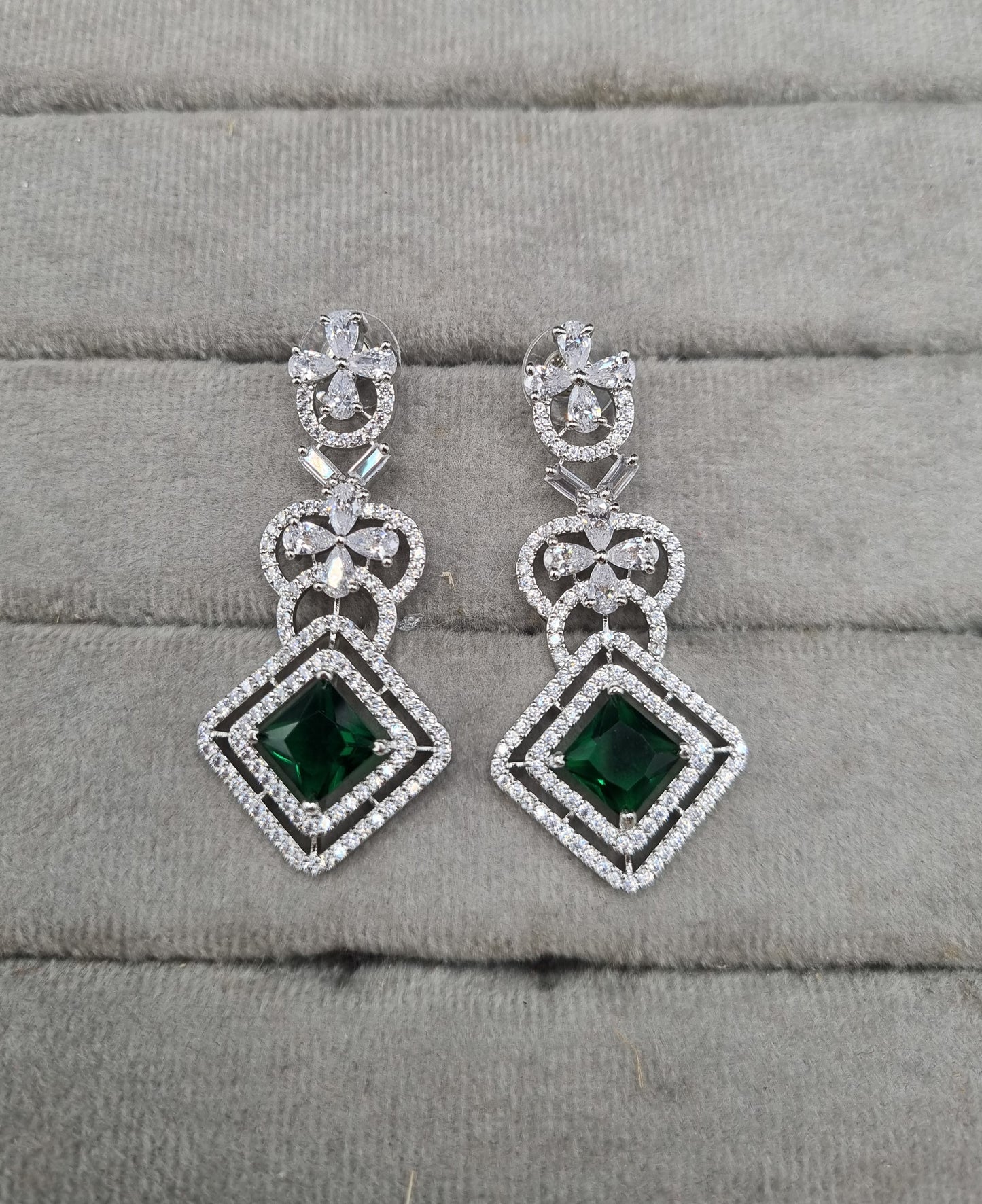 Tiered Crystal Statement Drop Earrings