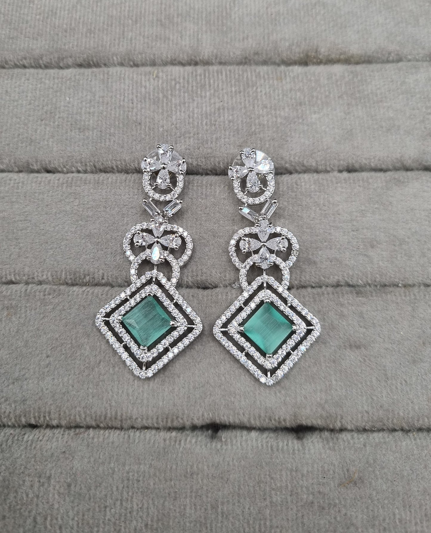 Tiered Crystal Statement Drop Earrings