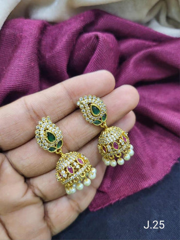 Classic Bridal Jhumka Earrings – Intricate Design