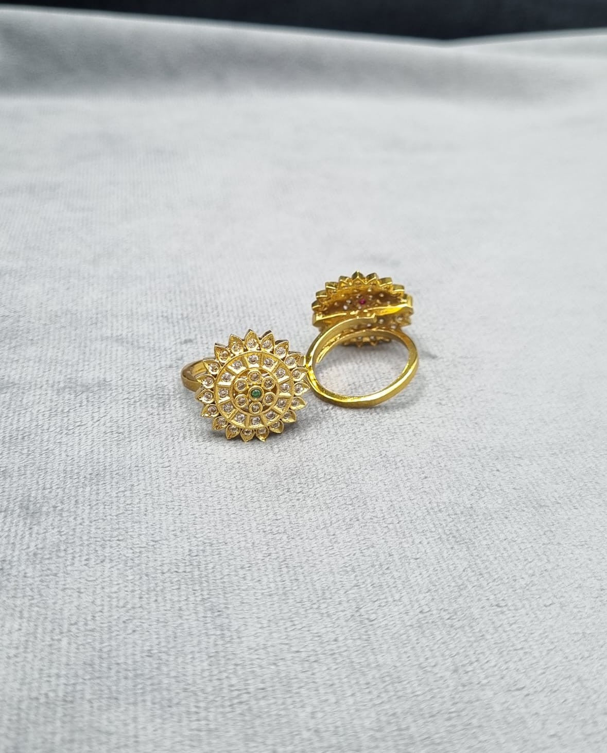 Sunburst Mandala Adjustable Rings