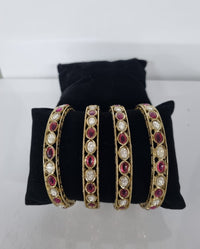 The Empress Ruby  Kundan Bangles Set