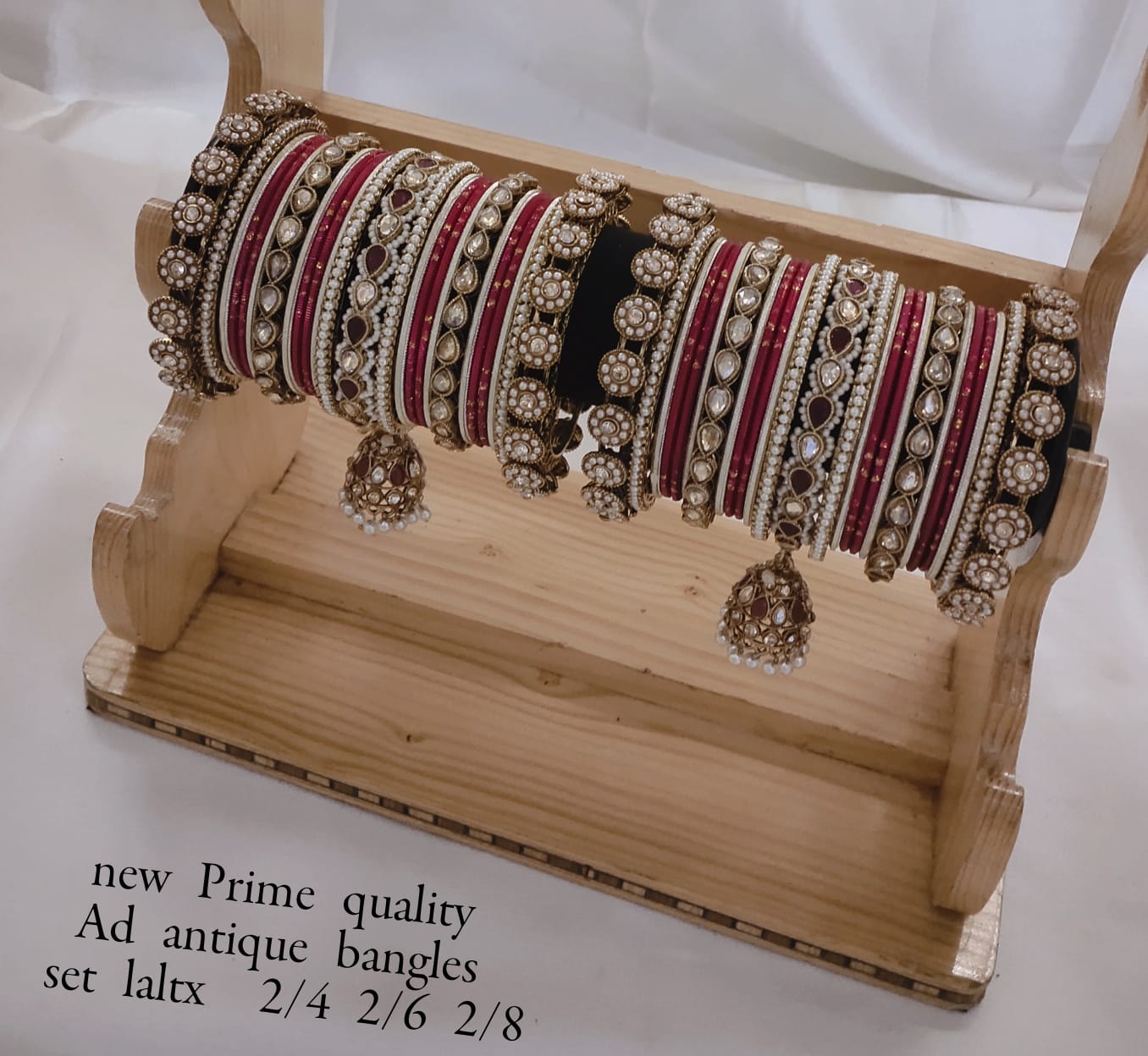 Antique Gold Wedding Chooda Bangle Set